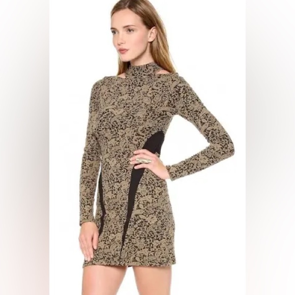 Free People | NWT Paisley & Black Long Sleeve Dress SZ L